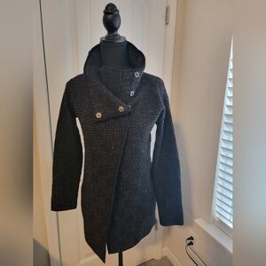 Black Button-Up Women's Sweater